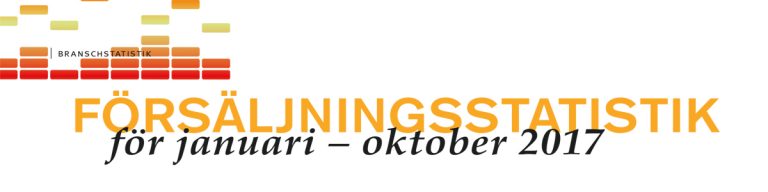 FÖRSÄLJNINGSSTATISTIK för januari – oktober 2017