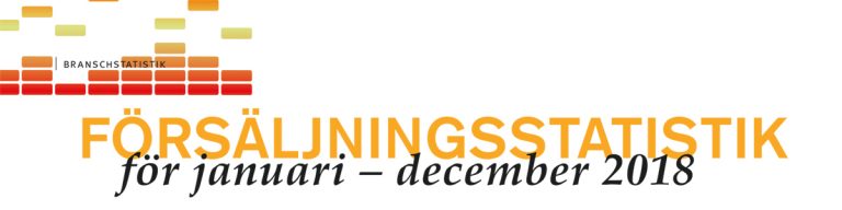FÖRSÄLJNINGSSTATISTIK – för januari – december 2018