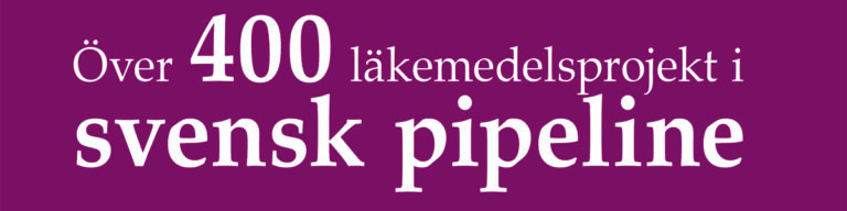 Över 400 läkemedelsprojekt i svensk pipeline