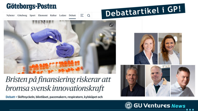 Debattartikel i GP: ”Bristen på finansiering riskerar att bromsa svensk innovationskraft”