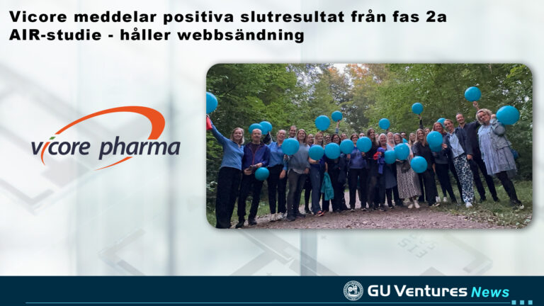 Vicore meddelar positiva slutresultat från fas 2a AIR-studie